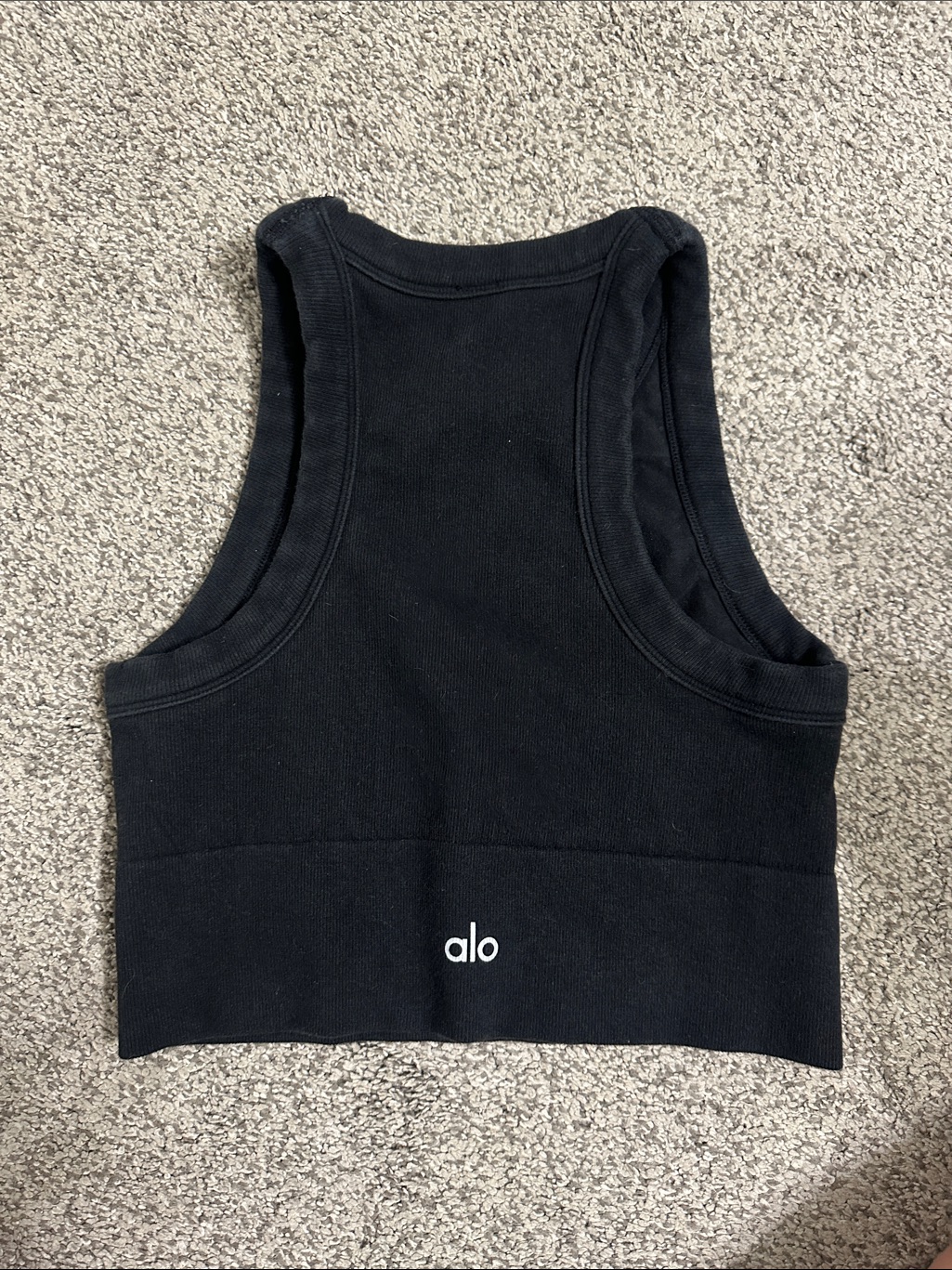 Alo Yoga Black Seamless Delight High Neck Bra — image 2 of 3